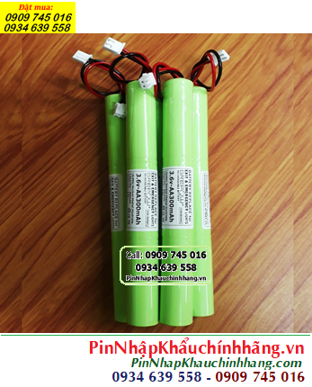 Pin đèn Exit thoát hiểm 3.6v-AA300mAh, Pin đèn sự cố khẩn cấp 3.6v-AA300mAh, Pin sạc 3.6v-AA300mAh